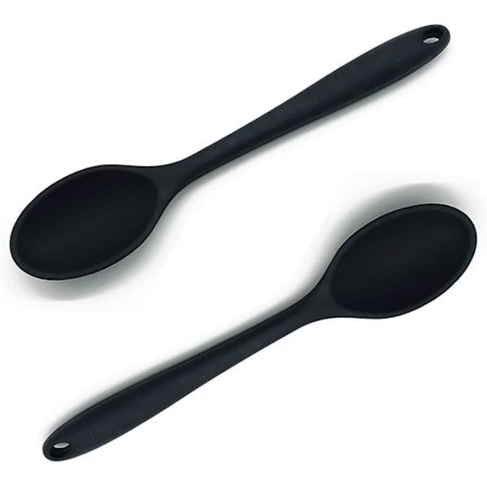 2 kpl BPA-vapaita silikonisia keittolusikoita sekoittamiseen, ottamiseen, sekoittamiseen ja tarjoiluun