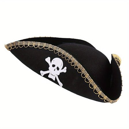 Halloween Pirat Cosplay Kostyme med en Skremmende Pirathatt med Skalleprint.