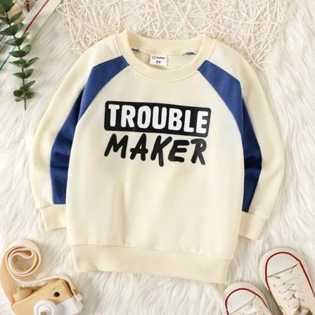 Toddler flicka/pojke print tröja Blue 3-4Years