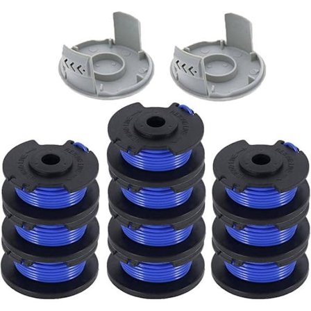 8-pak trimmerspoler med trimmertråd og låg RYOBI græstrimmer