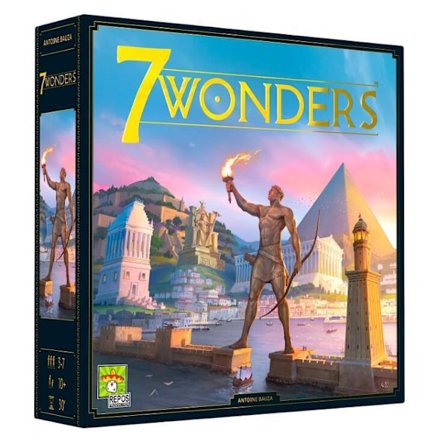 7 Wonders Brætspil Basis Spil til Familien (Ny Udgave) | Civilisations- og Strategispil for Voksne Spilaften 3-7 Spillere 10+