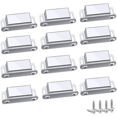 Magnetisk lås, 12 stk magneter magnetiske låser skap sterk magnet tung opptil 6 kg, for skuffer magnetisert dusjdør skap, skap