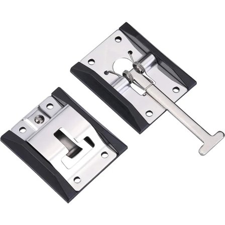 5,1'' metall T-stil dørholder inngangsdørstopper med RV Camper ytterdør holder krok & keeper dørutstyr