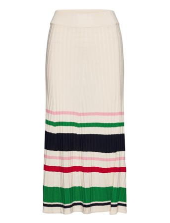D1. Striped Rib Knit Skirt Patterned GANT