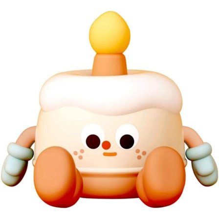 God Bursdag Nattlampe for Barn, Søt Kake Myk Silikon LED Varm Lampe, USB Oppladbar for Babyrom Nattbordsdekorasjon