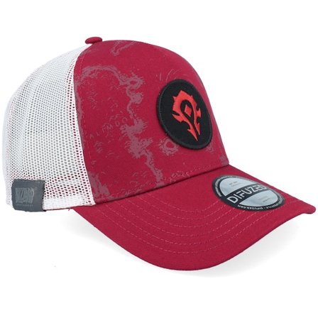 Difuzed - Rød trucker Kasket - World Of Warcraft Cap Red/White A-frame Trucker @ Hatstore