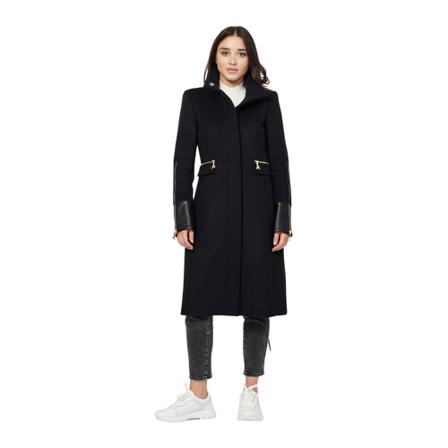Patrizia Pepe Coats Sort, Dame Uldfrakker