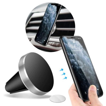 Magnet Mobile Holder til bilventilationsgriller bilholder sølv