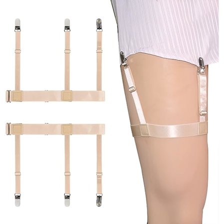 Miesten paitapidike 1 pari, miesten paitagarteri joustava säädettävä paitapidike paitapidike hihna lukittavat liukumattomat pidikkeet