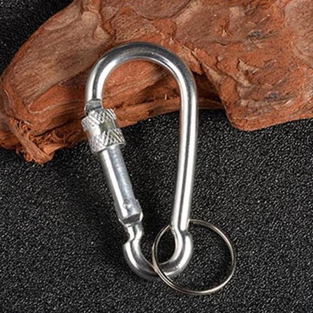 5kpl Outdoor Sports Carabiner Turvasolki Avaimenperä SILVER