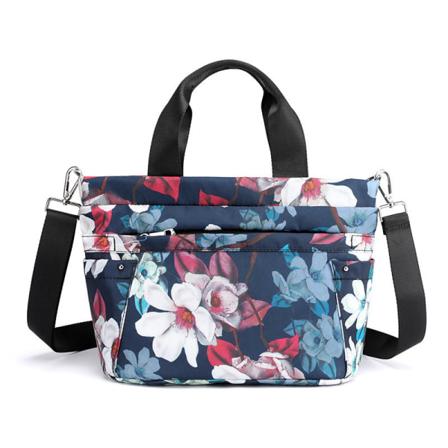 Kvinner Dame håndveske trykt håndveske Nylon skulder Crossbody White Jade Flower