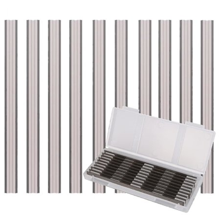 10-delt elektrisk sett, 82x5.5x1.1mm, for Makita, Black & Decker, Bosch, Dewalt og Elu høvler