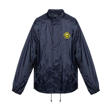 Balenciaga, Jacket with logo Blauw, Heren, Maat:L