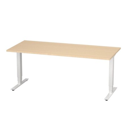 DENORD DESIGN Bord höj/sänk Pro 1800x800 björk/vit - Lyreco - Kontorsmöbler och inredning - Bord och hurtsar - Skrivbord - Höj/sänkbar