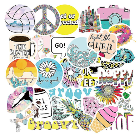 100 kpl tarroja kannettavaan tietokoneeseen, pulloon, S, puskuriin, tietokoneeseen, söpöjä tarroja teinitytöille