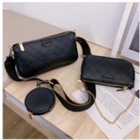 Quiltad liten crossbody-väska för kvinnor läder myntväska handväska