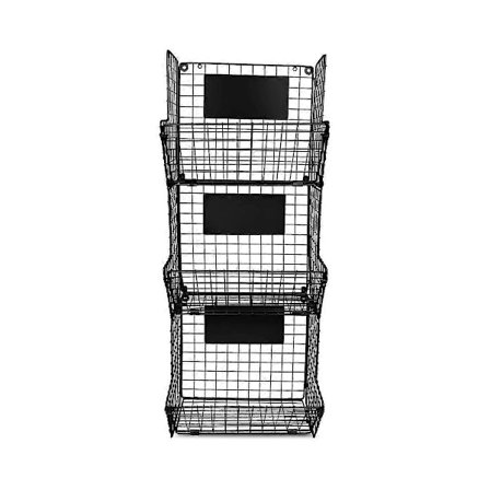 Yksinkertainen takorautainen hedelmäkori monikerroksinen diagonaalinen sininen hylly olohuoneen säilytys musta ritilä Rac