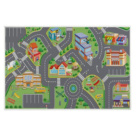 Barnmatta för lek med bilar och leksaker - lek, lär och ha kul på ett säkert sätt