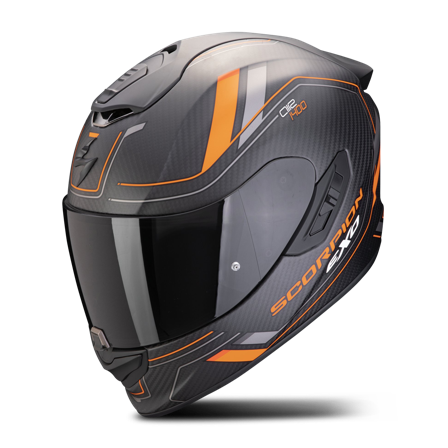 Scorpion EXO-1400 EVO II AIR Carbon Integralhjälm Matt Svart/Orange L