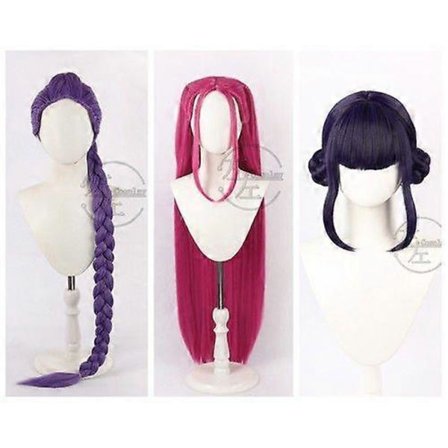 K-Pop Mira Rumi Zoey Peruukki Demon Hunters Lavaesiintymis Cosplay Peruukki Group Idol Hiukset