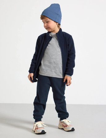 Lindex Trousers Fleece - Navy - 140