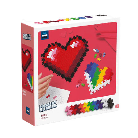 PLUS Puzzle By Number Hearts 250pcs Skapa & pyssla Unisex ONESIZE