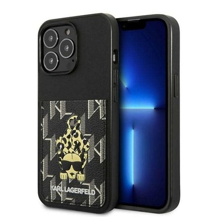 Karl Lagerfeld Karlimals Cardslot kotelo iPhone 13 Pro / iPhone 13 - musta