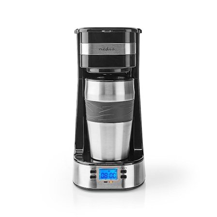 Kaffemaskine | Filterkaffe | 0.4 l | 1 Kopper | Tænd timer | Sort / Sølv
