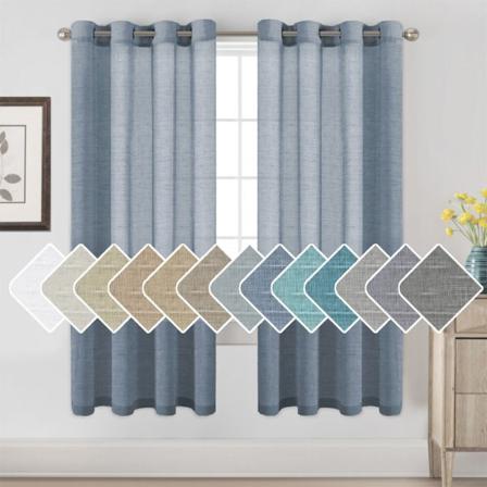 2pc Ljusfiltrerande Fönstergardin Heminredningsbehandlingar Draperier