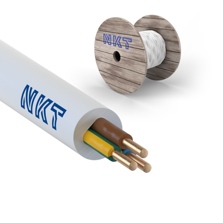 NKT EXQ XTRA Installasjonskabel 3G 1,5 mm², 300/500 V 500 m, trommel, Stikkontakter & kabler