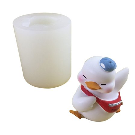 Vakker stearinlysform Silikonform Nydelig ryggsekk Duck Resin-Casting Mold