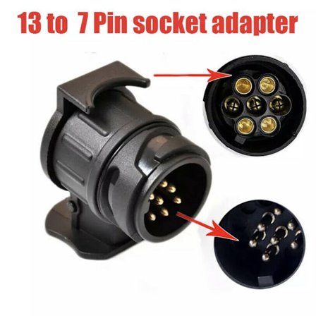 12V Adapterkontakt 13 till 7 Pin Car Auto Adapter för trailer