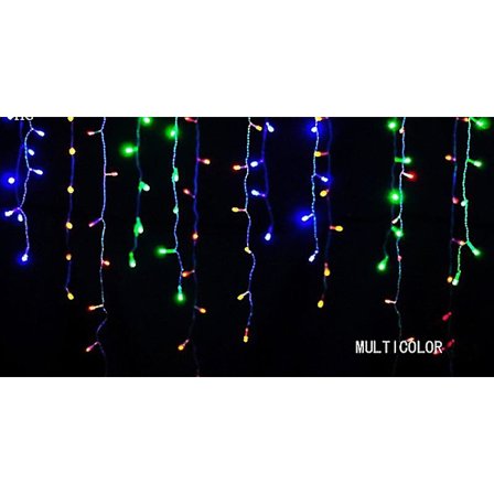 5m Julegardin LED Gardin Islyskjede Lys Dropp 0,4-0,6m AC 220v Hage Gate Utendørs Dekorativ Ferie Lys -yujia -ES
