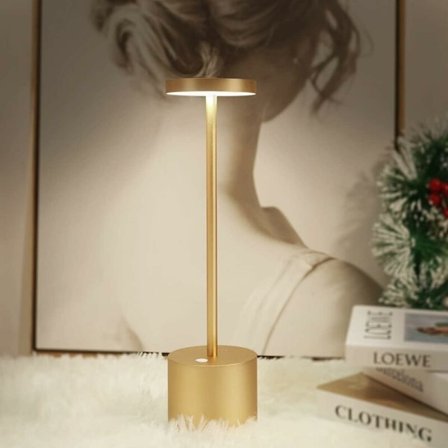 Trådløs skrivebordslampe, 1200mAh genopladelig LED-skrivebordslampe, 3 farvetilstande, moderne batteridrevet lampe, egnet til soveværelse, 