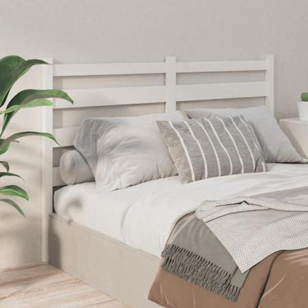 Vidaxl Sänggavel Vit 141x4x100 Cm Massiv Furu Vit