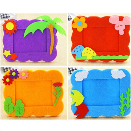 Sett med 4 papprammer til å tilpasse for barn