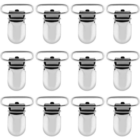 12 delar metall napphållare, napphållare nappklämmor 20 mm