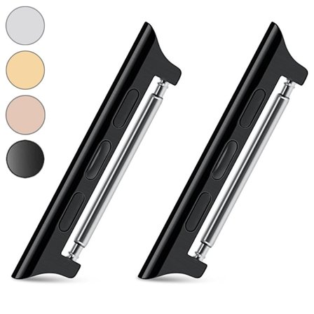 Spring Bar Fästen till Apple Watch 42/41/40/38 mm - Svart