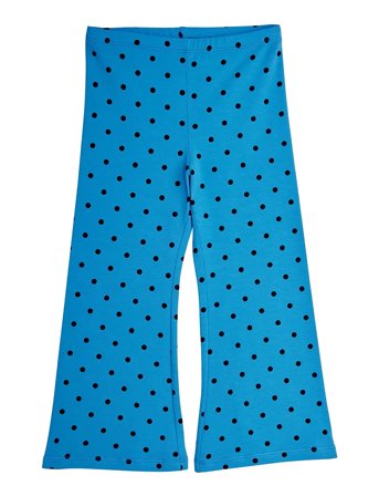 Mini Rodini Polka Dots Aop Flared Trousers - Blue - 80/86