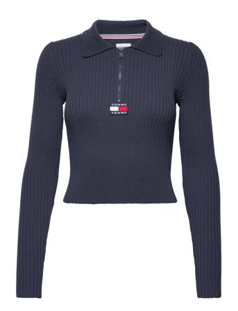 Tjw Half Zip Thru Rib Badge Pullover Navy Tommy Jeans