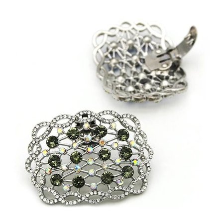 Rhinestone Skoklämma Glänsande Dekorativ Klämma GRÅ Grå