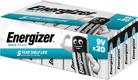 Energizer Max Plus Batteri alkalisk, 522, 9 V, 20-pakning, Elfordeling & strømforsyning