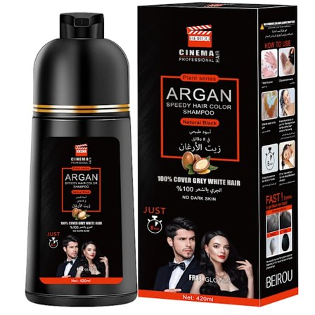 Hårfarge, farge håret, klart vann, svart hårfarge [Naturlig svart]