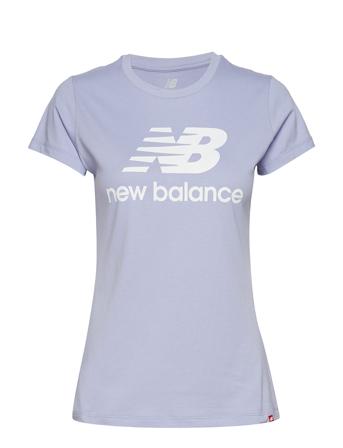 Essentials Stacked Logo Tee T-shirts & Tops Short-sleeved Blå New Balance*Betinget Tilbud