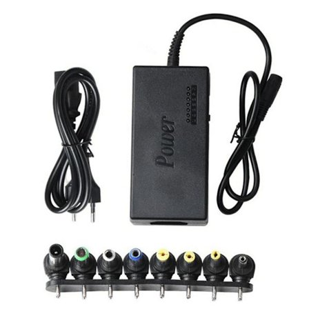 96W Universal Strømforsyningsoplader til PC Laptop Notebook 12V-24V Justerbar AC/for DC Strømadapter 8-ports Strømstik
