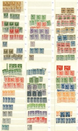 Danmark - Dubletsamling af bogtryk frimærker i 1 indstiksbog - Postfrisk