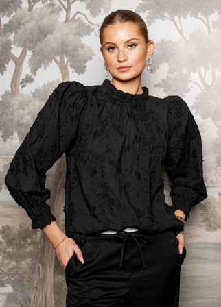 MISSMAYA - Amrita Blouse Matte Black - L