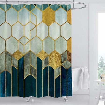 Mildew Proof Polyester Fabric Shower Curtain, Original Machine Washable Waterproof Bath Curtain 180X180Cm