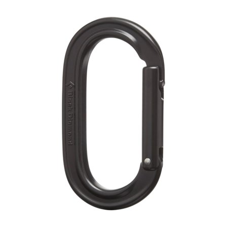 Black Diamond Oval Keylock Carabiner Men Mountaineering equipment Black OneSize