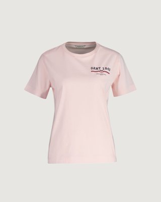 GANT - Varsity shield t-skjorte til dame coral pink